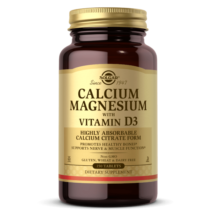 Solgar Calcium Magnesium with Vitamin D3 - 150 Tablets