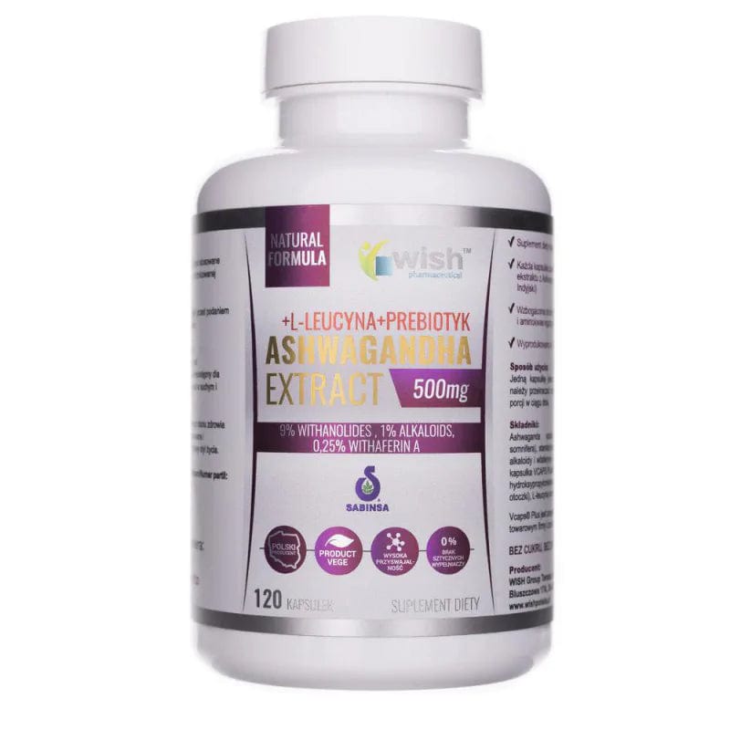 Wish Ashwagandha Extract 500 mg - 120 Capsules